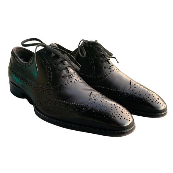 To Boot New York Black Leather Wingtip Shoes - Picture 2 of 6